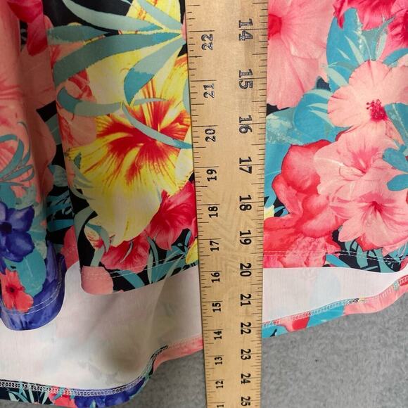 Womens Catalina floral tankini swimsuit top halter plus size flowy beach 3X - Picture 8 of 10